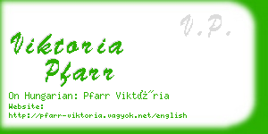 viktoria pfarr business card